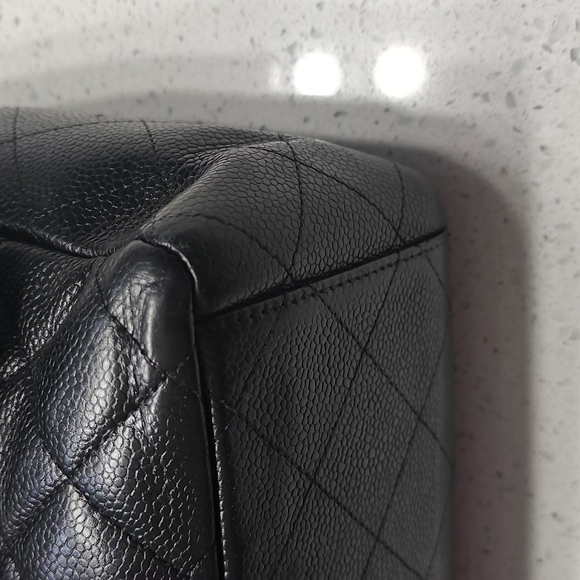 Chanel Caviar Maxi Double Flap Antique Silver HW - Picture 6 of 16